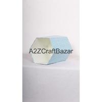 Poubelle élégante hexagonale pliable en carton de papier recyclé fait main, à ouverture supérieure, imprimée, pour usage intérieur/extérieur, bureau