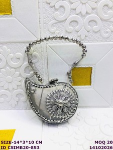 Handmade Satin Bird Shape <b>Clutch</b> Purse for Women | Designer Evening Party <b>Wedding</b> <b>Clutch</b> Bag with Pearl and Ring Strap - Product Image 3