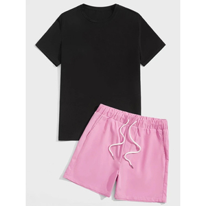 Conjuntos Cortos para Hombre de 2 Piezas, Ropa de Playa de Manga Corta, Traje Deportivo, Conjunto de Camiseta y Pantalones Cortos - Product Image 3