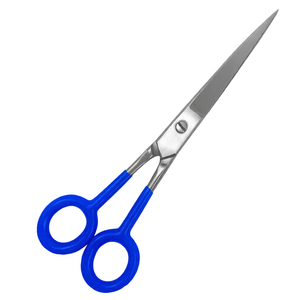 Professional Straight Supercut Barber Scissors 7 Inch Blue Handle Stainless Steel Hair Cutting <b>Shears</b> Salon Styling <b>Tool</b> - Product Image 2