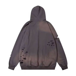 Hiver 2026 – Meilleur sweat à capuche déchiré pour homme – Coton/Polyester de haute qualité – Confortable et personnalisable – Impression numérique en gros - Product Image 3