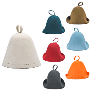 Chapeau de sauna en feutre de laine naturelle ECO Premium, design une pièce, couleur personnalisée, pour hommes et femmes - Product Image 3