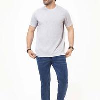 T-shirt personnalisé en coton 100% avec impression par transfert thermique, col en V, manches courtes, 300g, doux, respirant, streetwear décontracté, unisexe