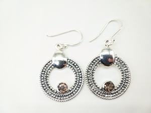 Pendientes de Plata de Ley 925 Hechos a Mano con Cuarzo Ahumado, Joyería de Piedras Preciosas Naturales, Pendientes Colgantes de Moda Bohemia para Mujer, Venta al por Mayor - Product Image 5