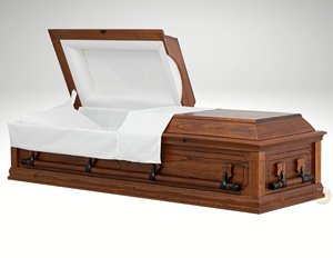 Cercueils en bois massif de style nord-américain de haute qualité DSP, finition brillante, garantie de 3 ans, urnes funéraires pour crémation, vente en gros - Product Image 1