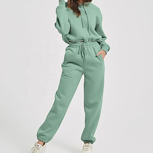 Conjunto Deportivo Informal Personalizado de Fábrica, Sudadera con Capucha para Mujer, Pantalones Deportivos, Conjuntos de Joggers, Pantalones Cargo, Trajes Deportivos Unisex - Product Image 1