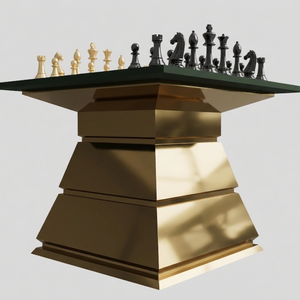 Durable ARGMAC Arbiter Chess <b>Table</b> with Luxury Indoor Design for Home and Club Use - Product Image 1