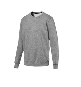 Unisex <b>White</b> Crew Neck Pullover <b>Sweatshirt</b> Regular Fit Solid Color Knitted Cotton Casual Autumn Wear - Product Image 6