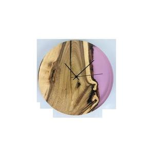 Hotel Home Living Room Resin Wood Wall Watch Custom logo Best Selling Wood and Epoxy Resin Wall <b>Clock</b> - Product Image 5