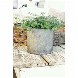 Commercial Grade <b>Galvanized</b> Steel Planter Pot Heavy Duty Round Metal <b>Tub</b> Rustic Flower Container For Garden Landscaping Planter - Product Image 4