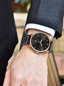 Reloj de Cuarzo para Hombre TOMI T035, Estilo Simple, Caja de Aleación, Correa de Cuero, Reloj de Pulsera Deportivo y Elegante para Hombre - Product Image 5