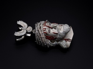 Custom Bleeding Jesus <b>Pendant</b> Flying Bird Bail Iced Out 9CT VVS Lab Grown Diamond 925 Silver 10K <b>Gold</b> Hip Hop Religious Charm - Product Image 6