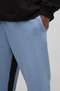 Pantalon de jogging ample et épais en toile 100 % coton écologique, coupe droite, pour homme, effet délavé, vente en gros sur mesure - Product Image 6