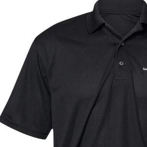 Black Polo <b>Shirt</b> with Northeastern Region Logo Short Sleeve Collared Casual Uniform Workwear Top Classic Black Apparel for Daily - Product Image 5