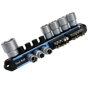 Rail magnétique en aluminium à fixation rapide pour douilles et embouts, avec support de 1/2 pouce - Product Image 2