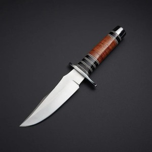 Cuchillo Bowie de Hoja Fija de Acero Inoxidable Pulido de 11 Pulgadas, Estilo Vikingo, Hecho a Mano, con Mango de Micarta y Espiga Completa - Product Image 5