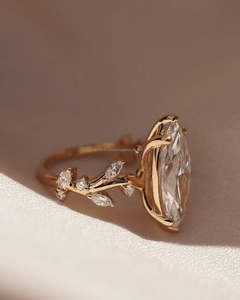 IGI/GIA Lab Grown Cut Diamond Vintage 14K Anillo de boda/compromiso amarillo Unisex Oro blanco fino para fiesta de aniversario-Worthy - Product Image 4