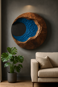 Escultura Modular de Madera Hecha a Mano, Arte Orgánico en Madera para Muebles de Pared, Madera Tallada Única para la Sala de Estar - Product Image 2