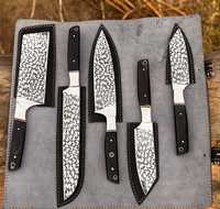 Ensemble de couteaux de chef professionnels de haute qualité, acier à haute teneur en carbone, manche en os, logo personnalisé, kit de couteaux de cuisine japonais, finition haute brillance