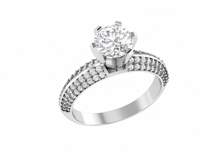 Anillo de compromiso de oro macizo de 18k personalizado con diamante cultivado en laboratorio, certificado IGI, corte redondo, joyería fina, alianzas de boda para mujer - Product Image 3