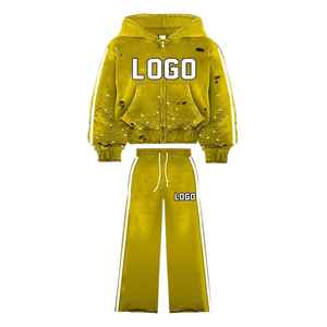 Custom Logo Sweat Wicking Eco Friendly Breathable Anti Bacterial Lightweight Unisex Adult Winter Casual Rhinestone <b>Track</b> <b>Suit</b> - Product Image 4