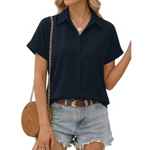 เสื้อเชิ้ตลำลองผู้หญิง – ดีไซน์เก๋ไก๋ สัมผัสนุ่ม สวมใส่สบาย คอปกพับได้ แขนสั้น ระบายอากาศได้ดี เป็นมิตรต่อสิ่งแวดล้อม ผลิตจากผ้าถัก BD - Product Image 2