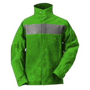 Best Performance Cowhide Split Leather Reflective Safety <b>Jacket</b> for Construction <b>Workers</b> Heat Resistance Industrial Clothing - Product Image 5