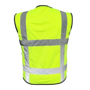 Chaleco de Seguridad de Poliéster Transpirable Fluorescente Reflectante de Alta Visibilidad con Cremallera y Múltiples Bolsillos - Product Image 2