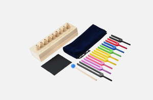 Ensemble de 9 diapasons Solfeggio pour la thérapie sonore, le travail énergétique, l'équilibre et la méditation. - Product Image 3