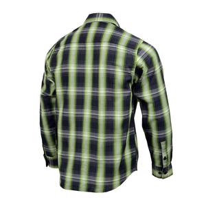Chemise en flanelle à carreaux vert et noir pour homme, avec faible MOQ et finition de qualité supérieure, chemise décontractée en coton à boutons personnalisée - Product Image 3