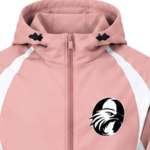 <b>Pink</b> White Panel Hooded <b>Jacket</b> Full Zip Custom Athletic Windbreaker Lightweight Training Sportswear Outdoor Teamwear <b>Jacket</b> - Product Image 3