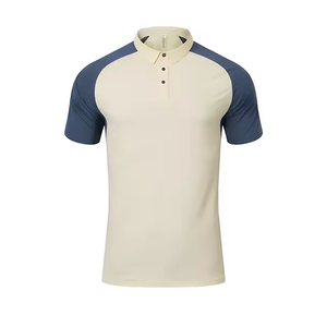 Camiseta Polo para Hombre, 100% Poliéster, Diseño Sólido, para Fitness, Golf, Tenis, Entrenamiento, Diseño Tejido en Dos Colores - Product Image 4