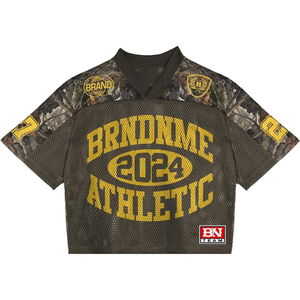 Camisetas de Fútbol Americano Vintage para Hombre, Estampadas, de Verano, Tejidas, de Malla, Cuello en V, Corte Recto, Personalizables, de Secado Rápido - Product Image 1