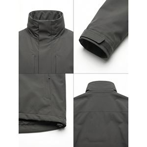 Chaqueta Cortavientos de Punto Personalizada, Plegable, con Bloques de Color, Ligera, Impermeable, Transpirable, con Tejido con Memoria, Estilo Casual - Product Image 4