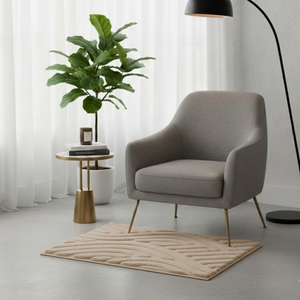 Tapis de sol de salle de bain en coton 100% à imprimé animal tufté avec dos antidérapant en caoutchouc |   Tapis de bain épais et doux pour la maison - Product Image 2