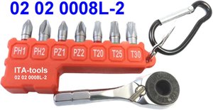 (1/4"H) x 8 pièces, jeu de 65 mmL de embouts à anneaux colorés avec porte-clés - Product Image 3