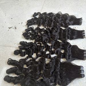 Paquete de ondas profundas de cabello virgen Natural rizado Super doble dibujado crudo 100% extensiones de cabello humano vietnamita donante único - Product Image 5