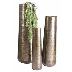 Vases à fleurs sur pied en aluminium moulé, faits à la main, grand format, pour la décoration de jardin et de maison – Nouveauté et best-seller de Modern Home - Product Image 3