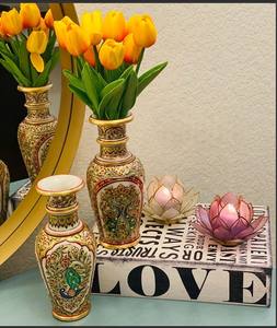 Peacock Grace Art Deco <b>Ceramic</b> Tabletop <b>Vase</b> - Product Image 3