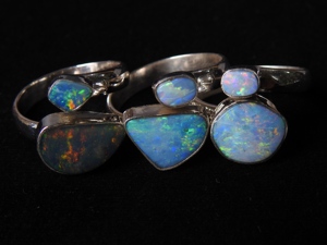 แหวนโอปอลออสเตรเลียแบบดับเบิ้ลปรับขนาดได้-เงินแท้925-พลอยประจำเดือนตุลาคม-เครื่องประดับทำมือ-ของขวัญสำหรับเธอ - Product Image 4