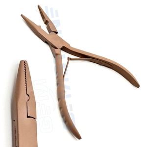 Pince à extensions capillaires professionnelle en acier inoxydable 5,5 pouces, outil durable et réutilisable pour anneaux nano/micro - Product Image 3