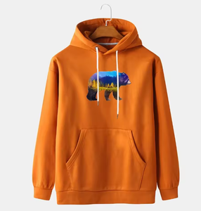 Sudadera con Capucha Extra Grande Personalizada para Hombre, Estilo Deportivo, 100% Algodón, Impresión Digital - Product Image 1