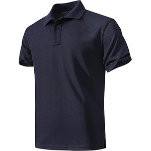 Camiseta de Manga Corta para Hombre, Color Azul Claro, Tejido de Poliéster, Informal, Transpirable, con Logotipo Frontal, de Secado Rápido - Product Image 1