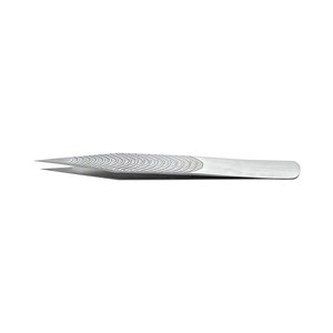 Pince à cils argentée à pointe courbée pour application de précision des extensions de cils, outil professionnel pour salons de beauté et artistes en cils - Product Image 4