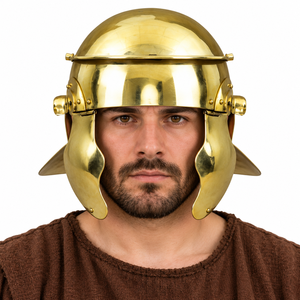 Casque d'infanterie auxiliaire ROMAN en acier doux forgé à la main, armure médiévale robuste pour reconstitution historique - Product Image 1