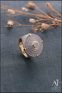 Bague d'éternité de luxe en argent sterling plaqué or rhodié avec moissanite, pavé en spirale, pour homme et femme, bijoux de fête - Product Image 5