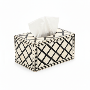 Meena - Porta pañuelos y caja decorativa de madera MDF, diseño clásico, hecho a mano, ecológico, para mesa de comedor y sala de estar - Product Image 6