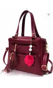 Bolsos de Mano Grandes y Coloridos de PU Negro Moderno, Duraderos y Portátiles para Mujer, con Cierre de Cremallera, Forro de Poliéster y Diseño de Paisaje - Product Image 4