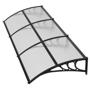 Auvent de porte extérieur 38 x 117 po avec support ABS et drainage, protection contre la pluie, la neige et le soleil pour entrée de porte - Product Image 1