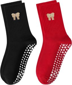 Pilates <b>Socks</b> With <b>Grips</b> for Women Cute Non Slip Crew Gripper Yoga <b>Sock</b>-Grippy Sticky for Hospital/Dance Barre/Workout - Product Image 1